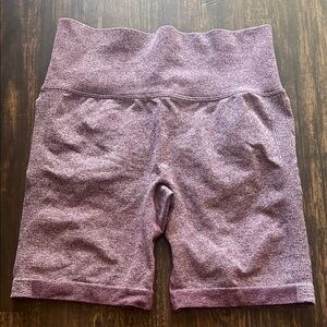 Women's Purple High-Waisted Biker Shorts